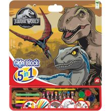 Jurassic World kreatív színező készlet - 5 az 1-ben - Giga Block