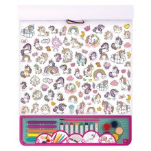 Unikornis kreatív színező készlet - 5 az 1-ben - Giga Block