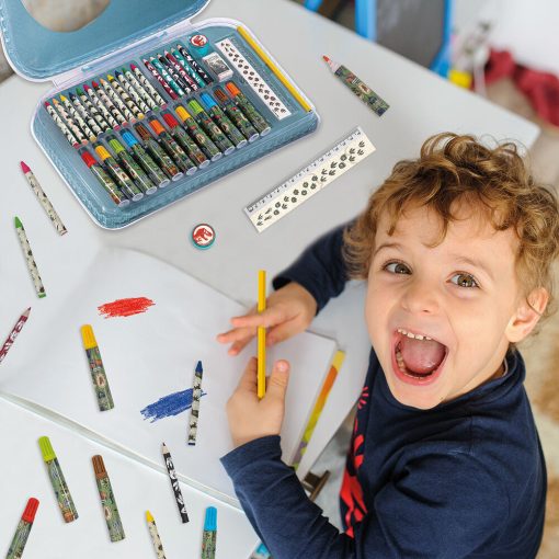 Színező készlet bőröndben - Dínók