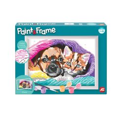   Festés szám szerint - Kutya-cica barátság - Paint & Frame