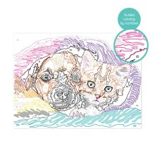 Festés szám szerint - Kutya-cica barátság - Paint & Frame