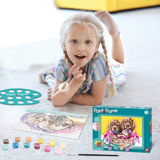 Festés szám szerint - Kutya-cica barátság - Paint & Frame