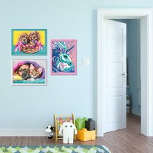 Festés szám szerint - Kutya-cica barátság - Paint & Frame