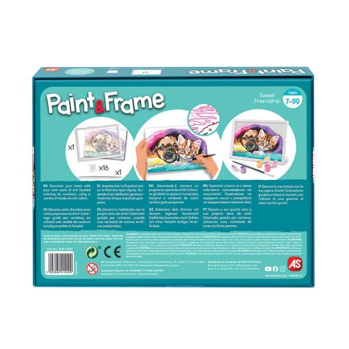 Festés szám szerint - Kutya-cica barátság - Paint & Frame