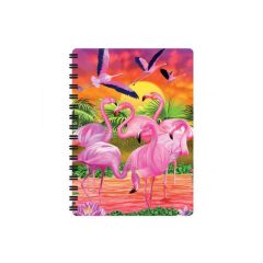 Flamingó - A6-os notesz, 3D-s borítóval