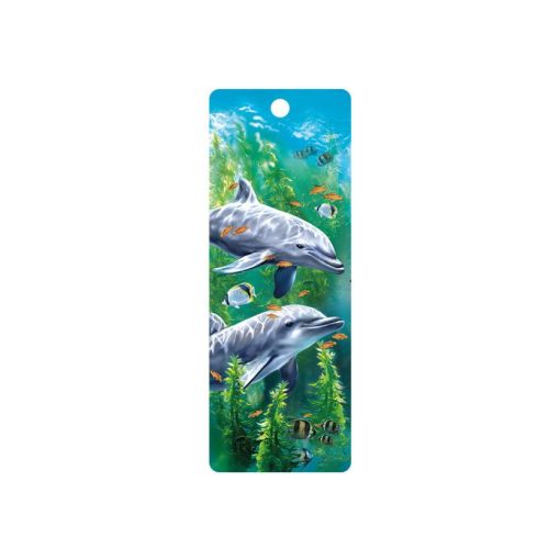3D könyvjelző- Delfin a hínárban