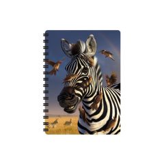 A6-os notesz, 3D-s borítóval - Zebra