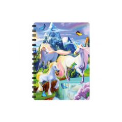 A6-os notesz, 3D-s borítóval - Unikornisok