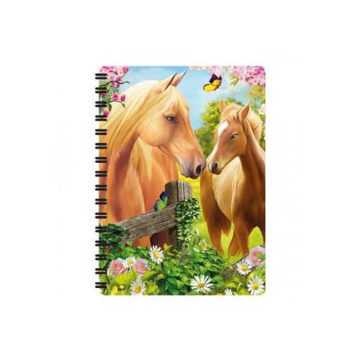 A6-os notesz, 3D-s borítóval - Lovak a legelőn