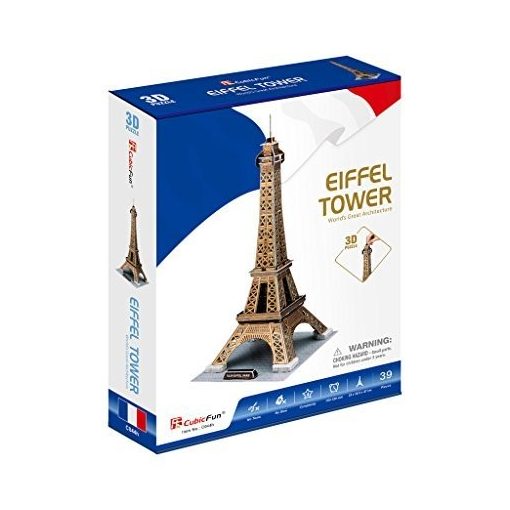 3D puzzle: Eiffel torony CubicFun 3D híres épület makettek