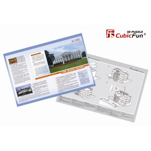 3D puzzle: Fehér Ház (USA) Cubicfun 3D épület makettek