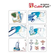 3D puzzle: Burdzs Al Arab CubicFun 3D épület makettek