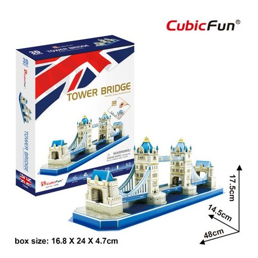 3D puzzle: Tower Bridge CubicFun 3D híres épület makettek