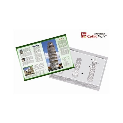 3D puzzle: Pisai ferde torony CubicFun 3D híres épület makettek