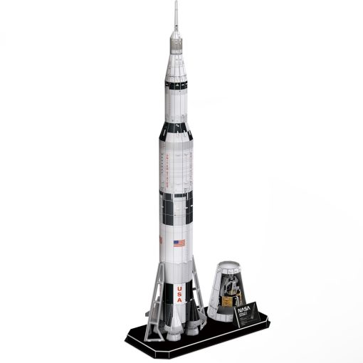 3D puzzle: Apollo Saturn V holdrakéta CubicFun jármű makettek
