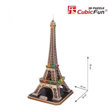 3d LED világítós puzzle: Eiffel torony (France) Cubicfun 3D épület makettek