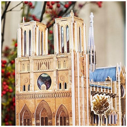3d LED világítós puzzle: párizsi Notre Dame Cubicfun 3D épület makettek Cubic Fun