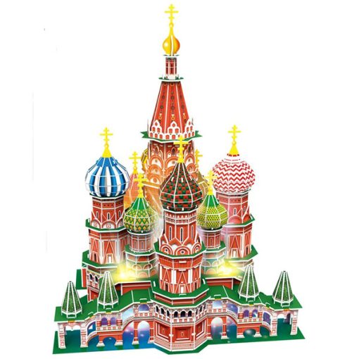 3d LED világítós puzzle: Boldog Vazul Székesegyház Cubicfun 3D épület makettek