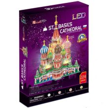 3d LED világítós puzzle: Boldog Vazul Székesegyház Cubicfun 3D épület makettek
