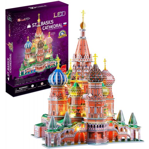 3d LED világítós puzzle: Boldog Vazul Székesegyház Cubicfun 3D épület makettek