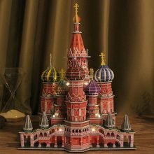 3d LED világítós puzzle: Boldog Vazul Székesegyház Cubicfun 3D épület makettek