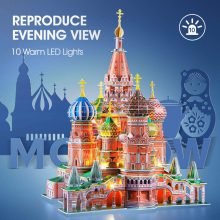 3d LED világítós puzzle: Boldog Vazul Székesegyház Cubicfun 3D épület makettek