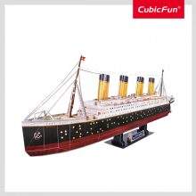 3d Led világítós puzzle: Titanic CubicFun hajó makett LED világítással