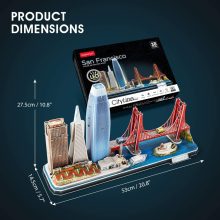 3d LED világítós puzzle: CityLine San Francisco