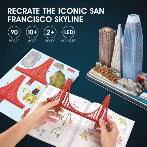 3d LED világítós puzzle: CityLine San Francisco
