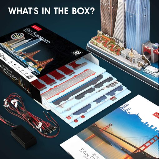 3d LED világítós puzzle: CityLine San Francisco