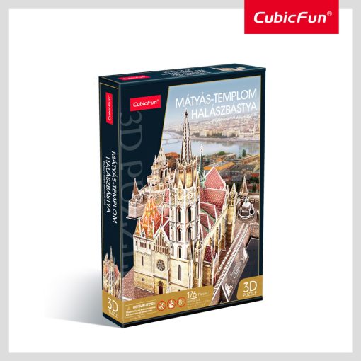 3D puzzle: Mátyás templom / Halászbástya Cubicfun 3D híres magyar épület makettek