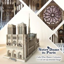  3D profi puzzle: Notre Dame de Paris CubicFun 3D épület makettek
