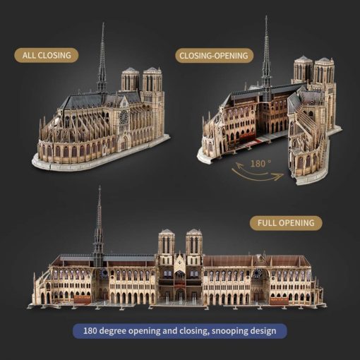  3D profi puzzle: Notre Dame de Paris CubicFun 3D épület makettek