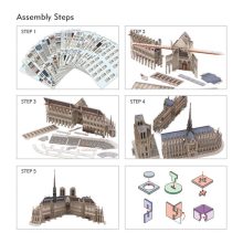  3D profi puzzle: Notre Dame de Paris CubicFun 3D épület makettek