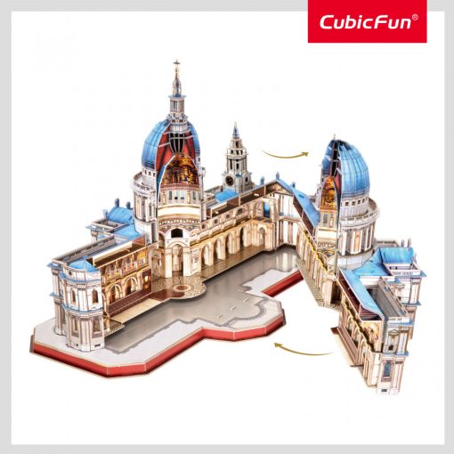 3d profi puzzle: Szent Pál katedrális (UK) CubicFun 3D híres épület makett Cubic Fun