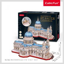 3d profi puzzle: Szent Pál katedrális (UK) CubicFun 3D híres épület makett Cubic Fun