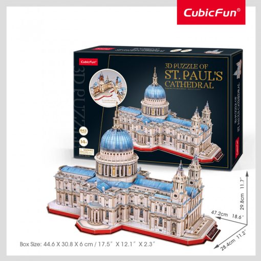 3d profi puzzle: Szent Pál katedrális (UK) CubicFun 3D híres épület makett Cubic Fun