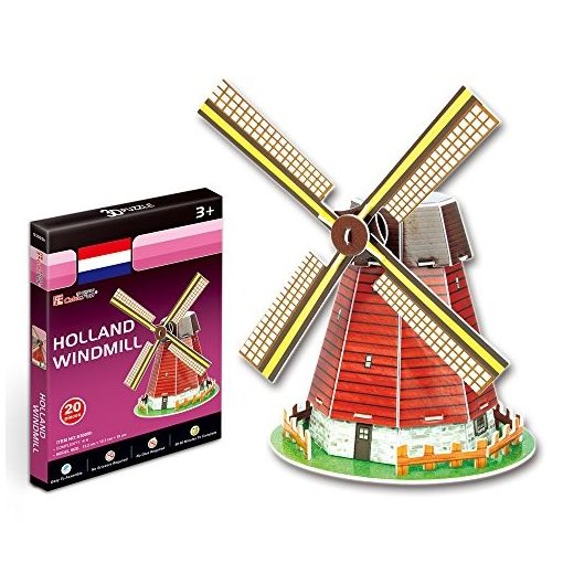 3D kicsi puzzle: Holland szélmalom CubicFun 3D épület makettek