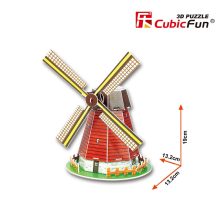 3D kicsi puzzle: Holland szélmalom CubicFun 3D épület makettek