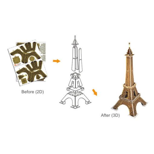 3D kicsi puzzle: Eiffel torony CubicFun 3D épület makettek