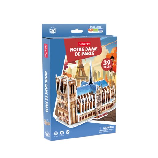 3D kicsi puzzle: párizsi Notre Dame CubicFun 3D épület makettek