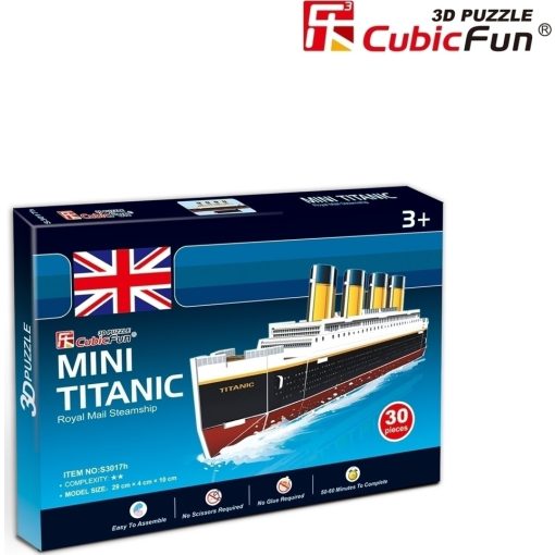 3D kicsi puzzle: Titanic CubicFun 3D jármű makettek