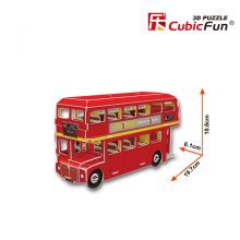 3D kicsi puzzle: Angol emeletes busz CubicFun 3D jármű makettek