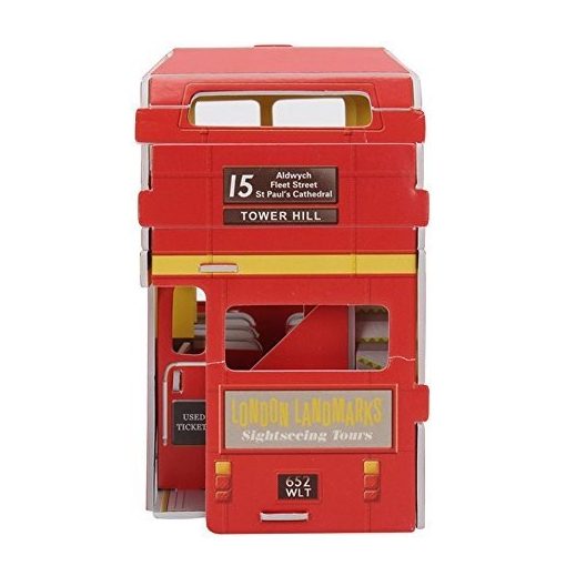 3D kicsi puzzle: Angol emeletes busz CubicFun 3D jármű makettek