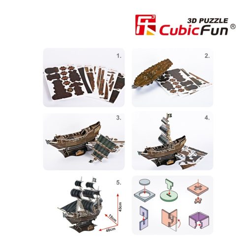 3D puzzle: Anna királynő bosszúja CubicFun 3D jármű makettek