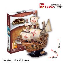 3D puzzle: Santa Maria CubicFun 3D hajó makettek