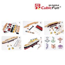 3D puzzle: Titanic CubicFun 3D jármű makettek