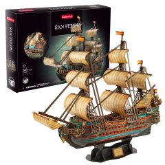  3D profi puzzle: San Felipe CubicFun 3D hajó makettek