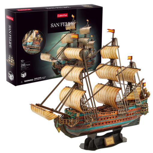  3D profi puzzle: San Felipe CubicFun 3D hajó makettek
