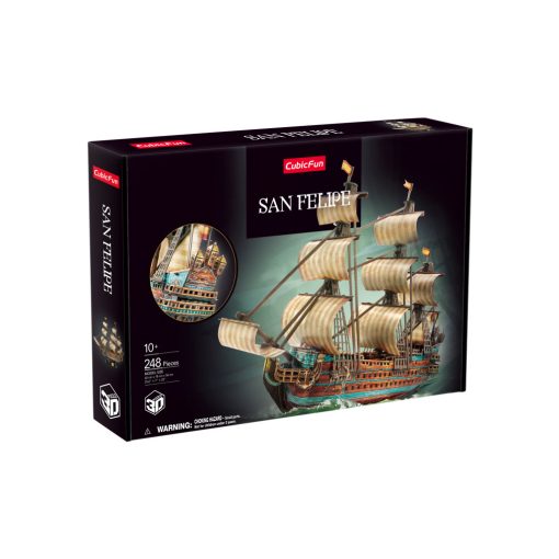  3D profi puzzle: San Felipe CubicFun 3D hajó makettek